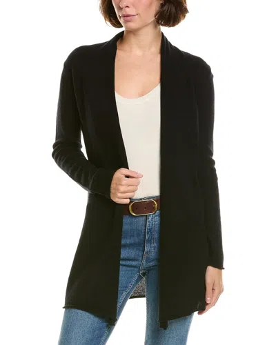 Incashmere 100% Cashmere Flyaway Cardigan In Black