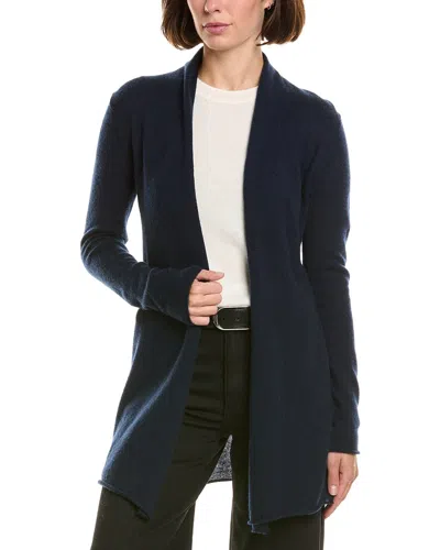 Incashmere 100% Cashmere Flyaway Cardigan In Navy
