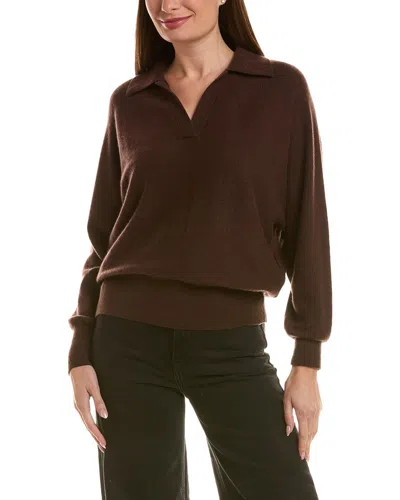 Incashmere 100% Cashmere Oversize Polo Sweater In Brown