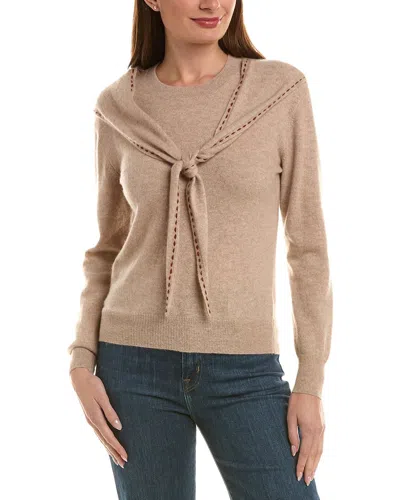 Incashmere 100% Cashmere Scarf Sweater In Neutral