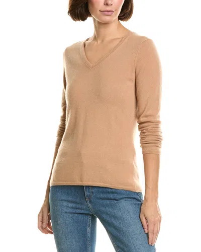 Incashmere 100% Cashmere V-neck Pullover In Brown