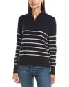 Incashmere 1/4-zip Cashmere Sweater In Blue