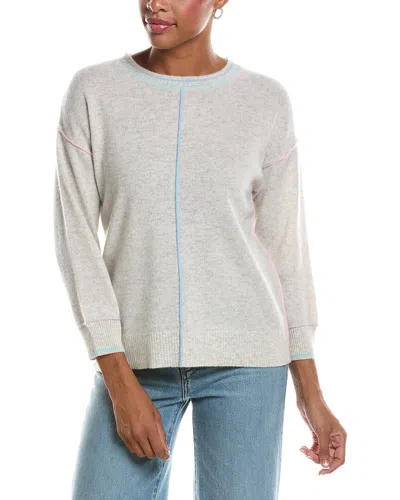 Incashmere 3/4-sleeve Cashmere Pullover In Grey