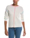 Incashmere 3/4-sleeve Cashmere Pullover In White