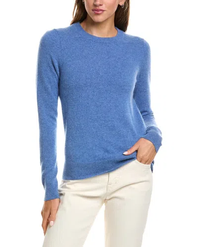 Incashmere Basic Crewneck 100% Cashmere Sweater In Blue