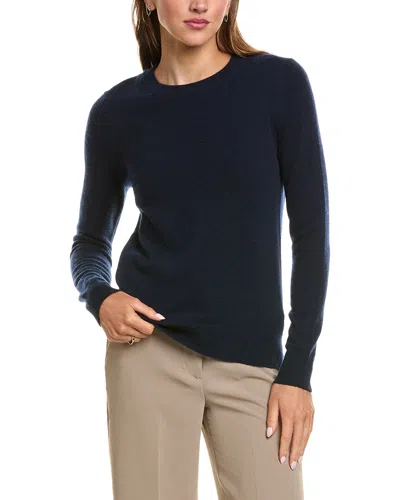 Incashmere Basic Crewneck 100% Cashmere Sweater In Blue