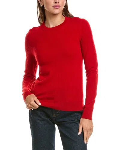 Incashmere Basic Crewneck 100% Cashmere Sweater In Red