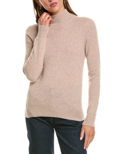 Incashmere Basic Mock Neck 100% Cashmere Sweater In Neutral