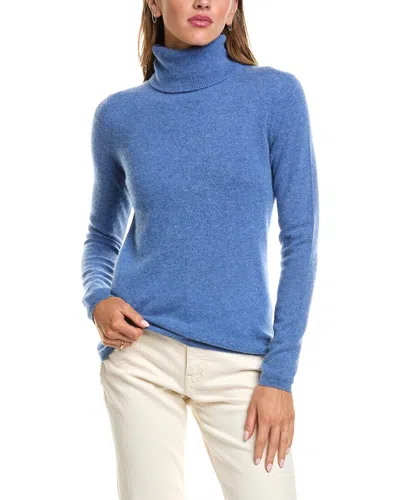 Incashmere Basic Turtleneck 100% Cashmere Sweater In Blue