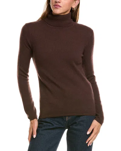 Incashmere Basic Turtleneck 100% Cashmere Sweater In Brown