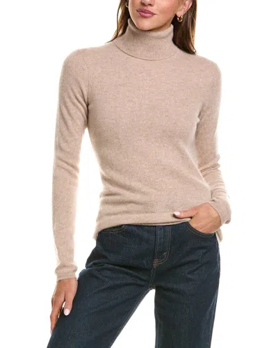 Incashmere Basic Turtleneck 100% Cashmere Sweater In Brown