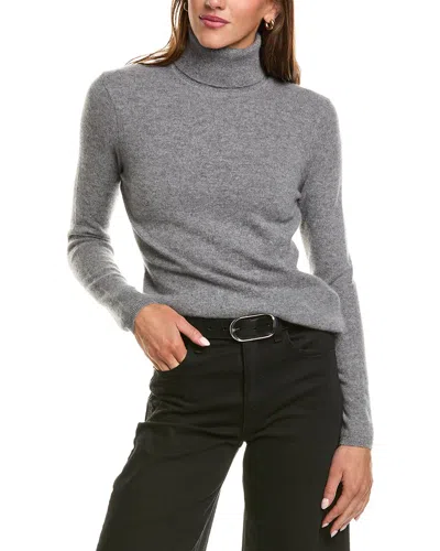 Incashmere Basic Turtleneck 100% Cashmere Sweater In Grey
