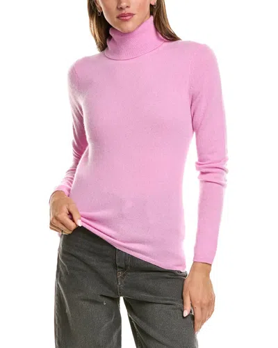 Incashmere Basic Turtleneck 100% Cashmere Sweater In Pink