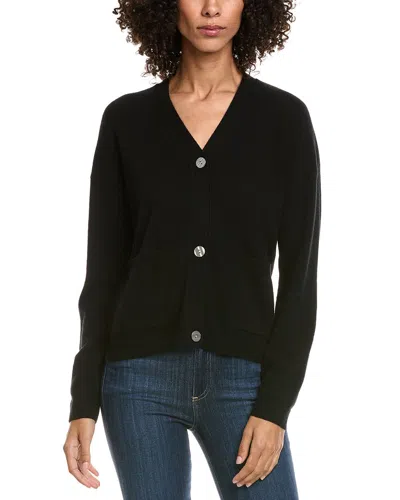 Incashmere Box Wool & Cashmere-blend Cardigan In Black