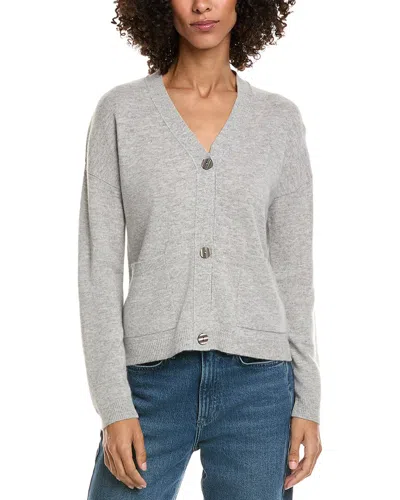 Incashmere Box Wool & Cashmere-blend Cardigan In Grey