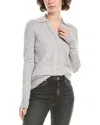 Incashmere Braided Trim Cashmere Polo Sweater In Gray