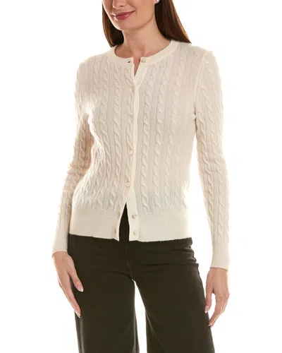 Incashmere Cable 100% Cashmere Cardigan In Neutral