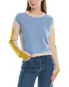 Incashmere Cable Cashmere Pullover In Blue