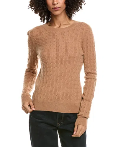Incashmere Cable Cashmere Sweater In Brown