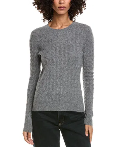 Incashmere Cable Cashmere Sweater In Gray
