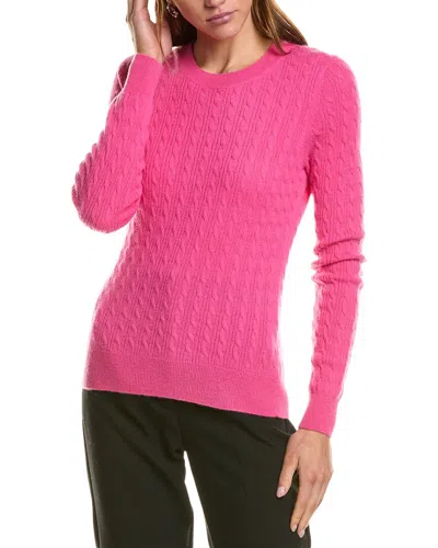 Incashmere Cable Cashmere Sweater In Pink