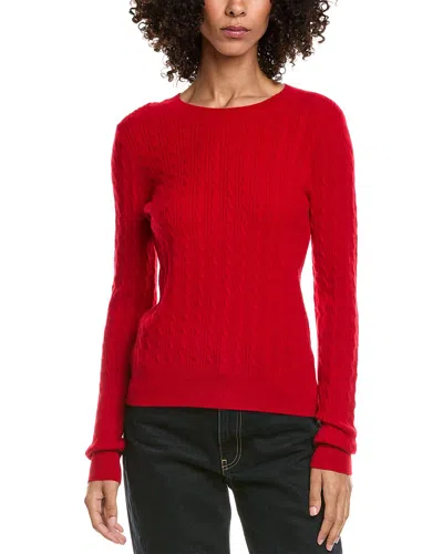 Incashmere Cable Cashmere Sweater In Red