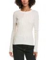 Incashmere Cable Cashmere Sweater In White