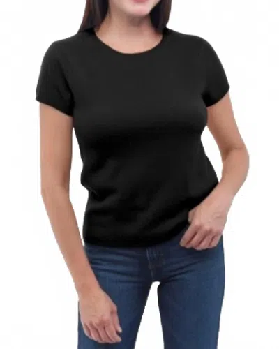 Incashmere Cashmere Luxury Tee In Black