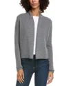 Incashmere Cashmere Open Cardigan In Gray