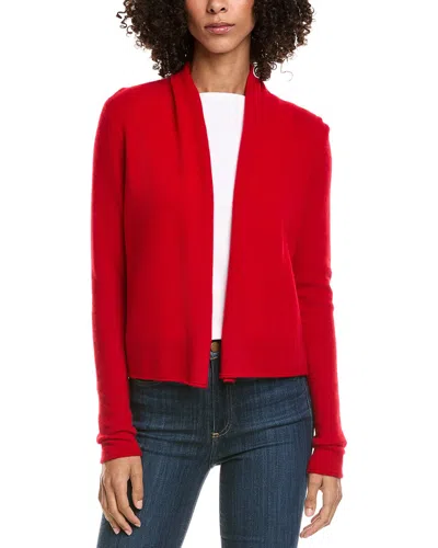 Incashmere Cashmere Open Cardigan In Red