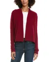 Incashmere Cashmere Open Cardigan In Red