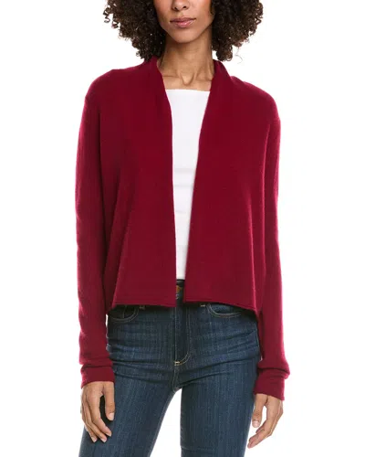 Incashmere Cashmere Open Cardigan In Red