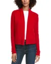 Incashmere Cashmere Open Cardigan In Red