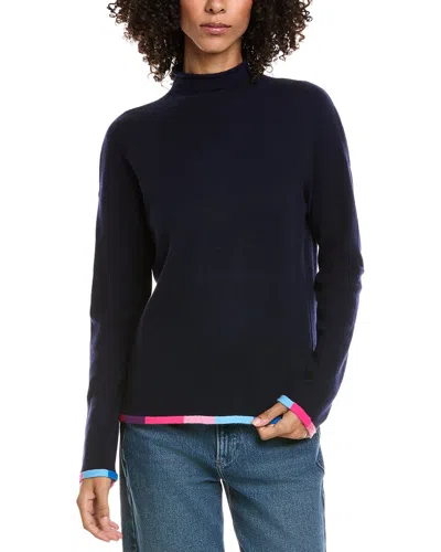 Incashmere Cashmere Polo Cardigan In Blue
