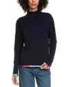 Incashmere Cashmere Polo Cardigan In Blue