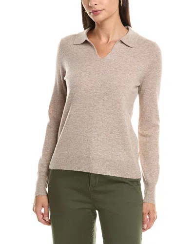 Incashmere Cashmere Polo Sweater In Brown