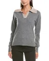 Incashmere Cashmere Polo Sweater In Gray