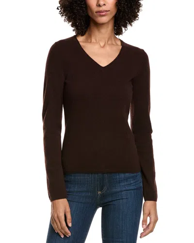 Incashmere Collared Cashmere Sweater In Brown