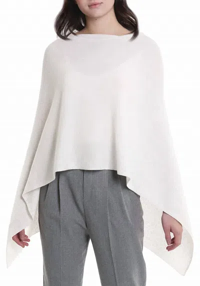 Incashmere Cashmere Topper Poncho In White