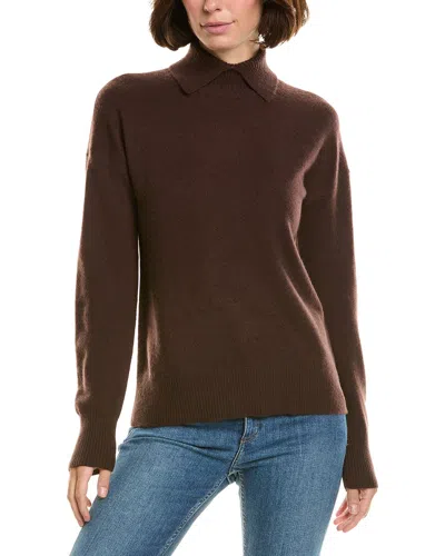 Incashmere Collared 100% Cashmere Pullover In Brown
