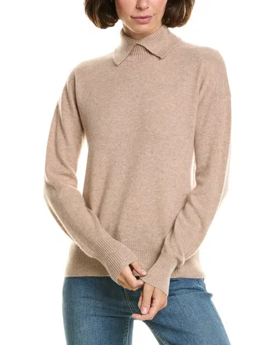 Incashmere Collared 100% Cashmere Pullover In Neutral