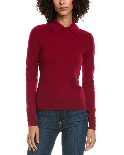 Incashmere Collared Cashmere Sweater In Red