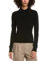 Incashmere Collared Cashmere Sweater In Black