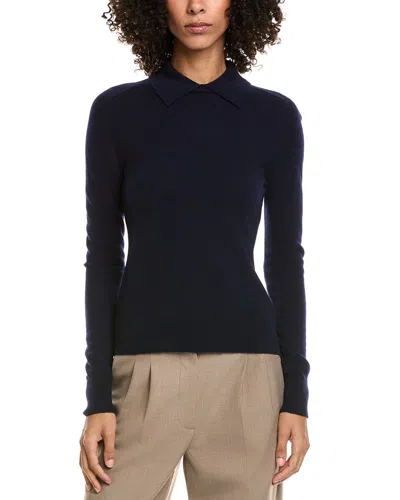 Incashmere Collared Cashmere Sweater In Black