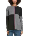 Incashmere Colorblocked Wool & Cashmere-blend Sweater In Multi