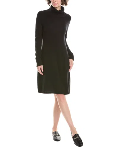 Incashmere Cowl Neck Cashmere Sweaterdress In Black