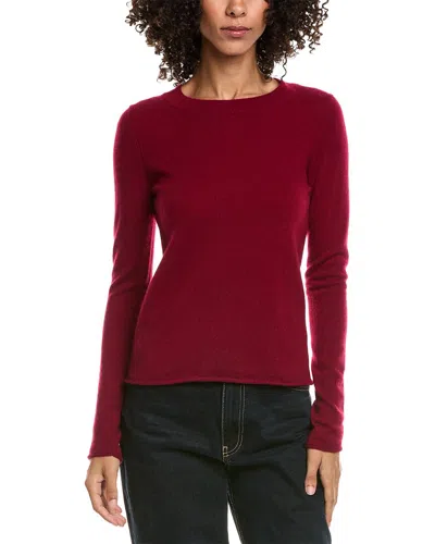 Incashmere Crewneck Cashmere Sweater In Burgundy