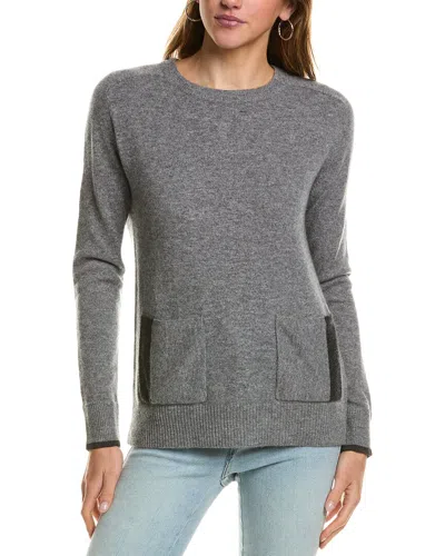 Incashmere Crewneck Cashmere Sweater In Grey