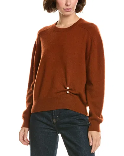 Incashmere Crewneck Oversized 100% Cashmere Pullover In Brown