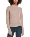 Incashmere Crop Mock Wool & Cashmere-blend Sweater In Brown